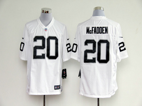 nfl jerseys Okaland Raiders 20 Darren McFadden White Game